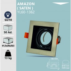 AMAZON DEKORATİF KARE SATEN KASA